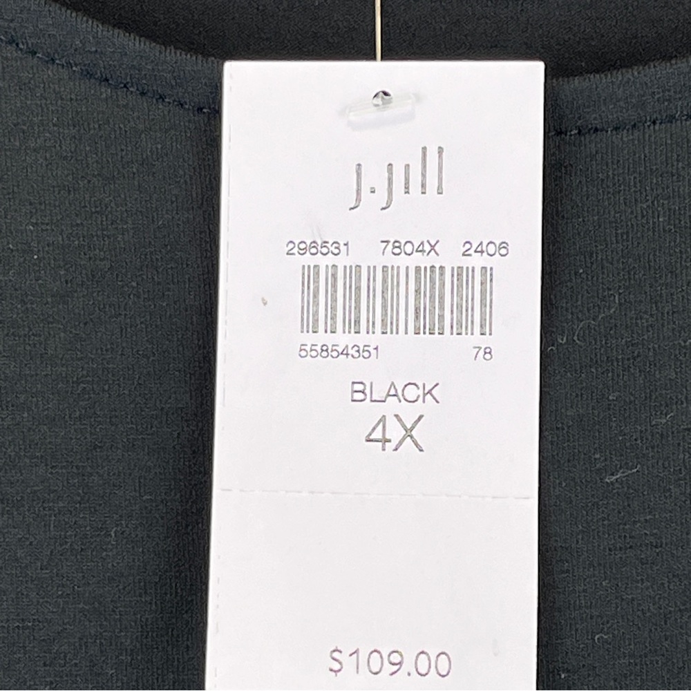 NEW J. Jill Wearever Tie-Waist Soft Jersey Dress Black Sz 4X NWT - Picture 9 of 13